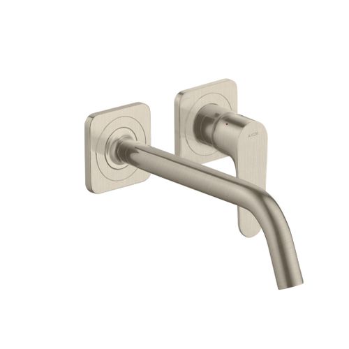 AXOR-HG-AXOR-Citterio-M-Einhebel-Waschtischmischer-Unterputz-fuer-Wandmontage-mit-Auslauf-227-mm-und-Rosetten-Brushed-Nickel-34116820 gallery number 1